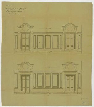 Thiersch, Friedrich von; München; Justizpalast - Wand - Vertäfelung im Schwurgerichtssaal (Ansichten)