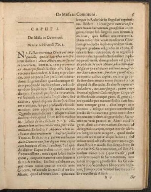 Caeremoniale FF. Minorvm Recollectorum Provinciae Coloniensis bipartitum complectens, Declarationes Circa Rvbricas Missalis Romani [Caput I - Caput XII.]