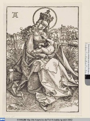 Maria mit dem Kind auf der Rasenbank