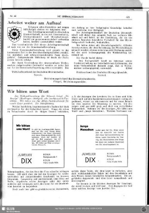 Arbeitet weiter am Aufbau!