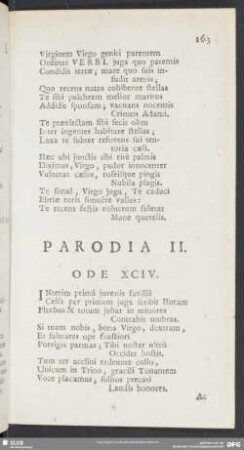 Parodia II. Ode XCIV.