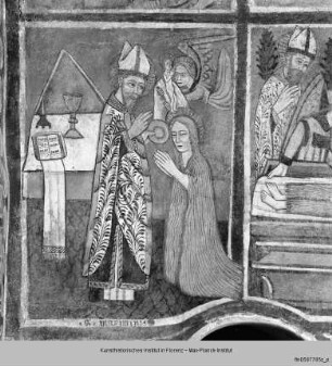 Szenen aus dem Leben der Heiligen Maria Magdalena : Die Letzte Kommunion der Heiligen Maria Magdalena durch den Heilige Maximin, Bischof von Aix
