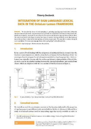 Integration of sign language lexical data in the OntoLex-Lemon framework