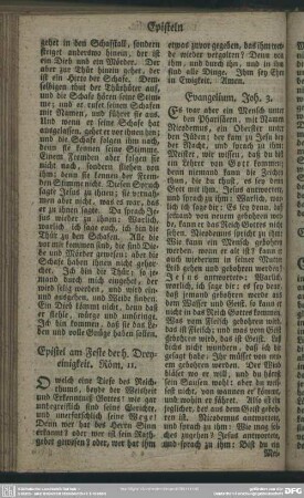 [Am Feste der heiligen Dreyeinigkeit]