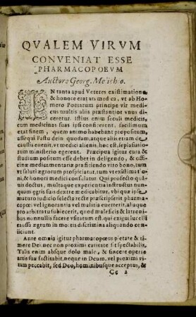 Qualem Virum Conveniat Esse Pharmacopoeum.