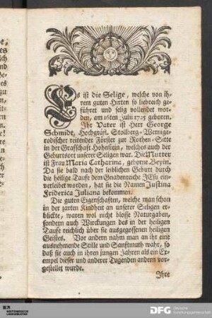 Selige Führung und Vollendung mit Fr. Just. Fried. Jul. Schumacherin.