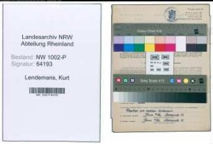 Entnazifizierung Kurt Lendemans , geb. 28.02.1914 (Polizeibeamter)