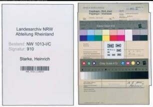 Entnazifizierung Heinrich Starke , geb. (Elektromonteur)