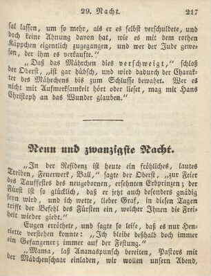 Neun und zwanzigste Nacht