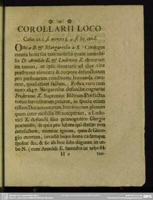 Corollaria Loco