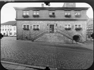 Bleicherode, Hauptstraße 37. Rathaus (1540). Eingangsfront