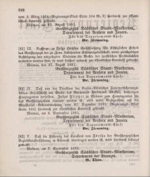 82. Ministerial-Bekanntmachung, den Wechsel der Hauptagentur der Berlin-Kölnischen Feuerversicherungs-Aktien-Gesellschaft betreffend