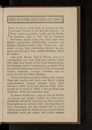 Biographie und Einleitung