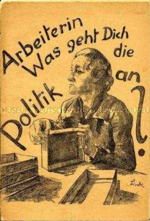 Propagandaschrift der KPD mit Ausrichtung auf die berufstätigen Frauen
