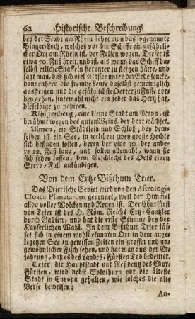 Von dem Erz-Bißthum Trier.