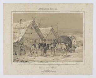 Relais de chevaux, aus: "Attelages Russes"