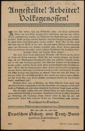 Angestellte! Arbeiter! Volksgenossen!