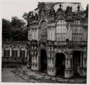 Dresden, Zwinger, Blick auf den Wallpavillon