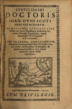 Quaestiones quodlibetales Joan. Duns Scoti