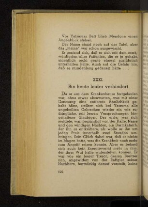 XXXI. Bin heute leider verhindert