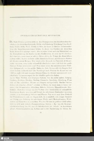 Zwickauer Kunst Der Spätgotik