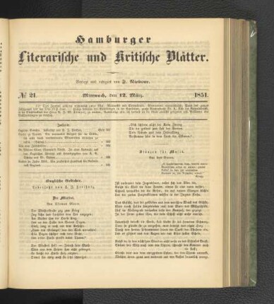 No. 21. 12. März 1851