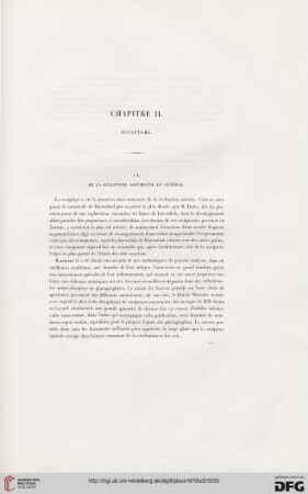 Chapitre II: Sculpture