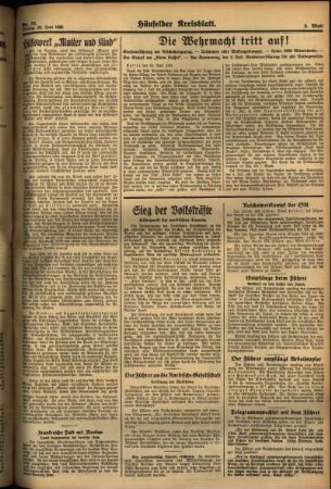 Zweite Ausgabe vom Freitag, den 28. Juni 1935.