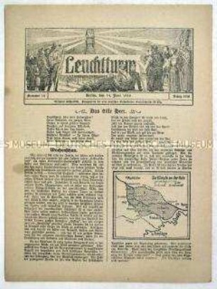 Nachrichtenblatt "Leuchtturm" u.a. mit einer Meldung zum U-Boot-Krieg