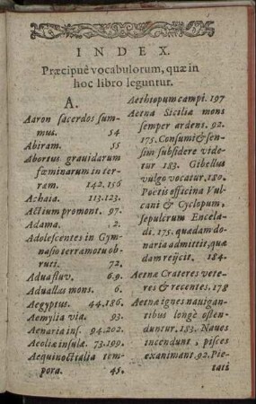 Index Praecipue vocabulorum, quae in hoc libro leguntur