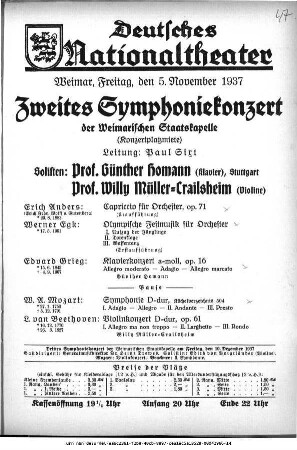 Zweites Symphoniekonzert