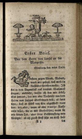 Erster Brief – Neunter Brief