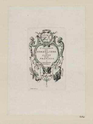 L'ALCORAN DES CORDELIERS. EN LATIN ET EN FRANÇOIS. A AMSTERDAM MDCCXXXIII.