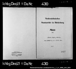Zollfreier Transport von Wein für Graf Anton Günther zu Oldenburg