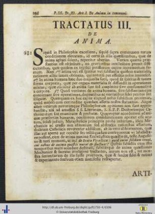 Tractatus III. De Anima.