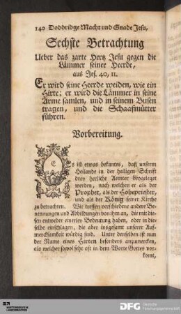 Sechste Betrachtung