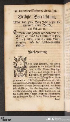 Sechste Betrachtung