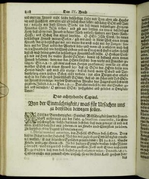Das achtzehende Capitel. - Das vier und zwantzigste Capitel.