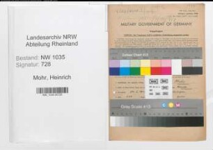 Entnazifizierung Heinrich Mohr , geb. 24.02.1903 (Architekt)