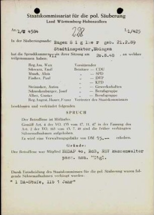 Sigler, Eugen