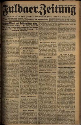 Ausgabe vom Samstag, den 29. November 1930.