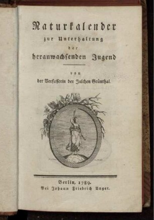 Naturkalender zur Unterhaltung der heranwachsenden Jugend