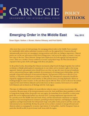 Emerging order in the Middle East