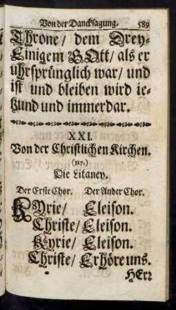 XXI. Von der Christlichen Kirchen.