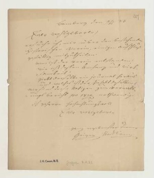 Brief von ... Geiger an Joseph Heller
