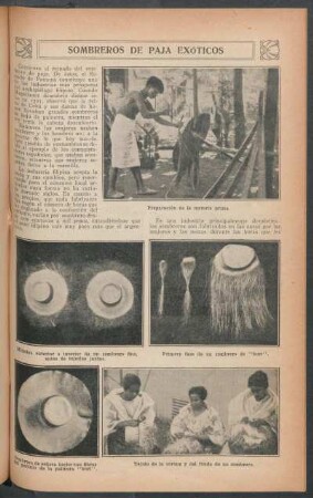 Sombreros de paja exóticos