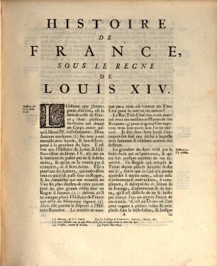 Histoire de France sous le regne de Louis XIV.. 1. (1718)