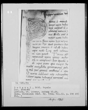 Ms 9706-25, Beda, Chronicon