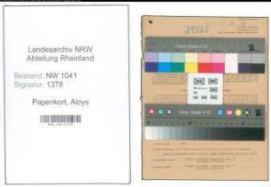 Entnazifizierung Aloys Papenkort , geb. 02.07.1899 (Angestellter)