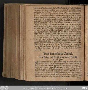 Das vierzehnde Capitel. Von Krieg und Empörung / auch Uneinigkeit und Zanck.